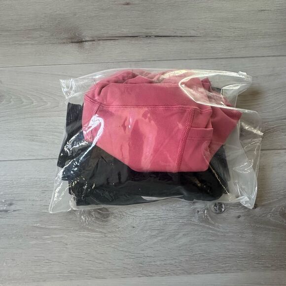 AENLLEY Yoga Kids Workout  Athletic‎ 3 pack BLACK GRAY AND PINK L NWT in packg - Picture 6 of 8